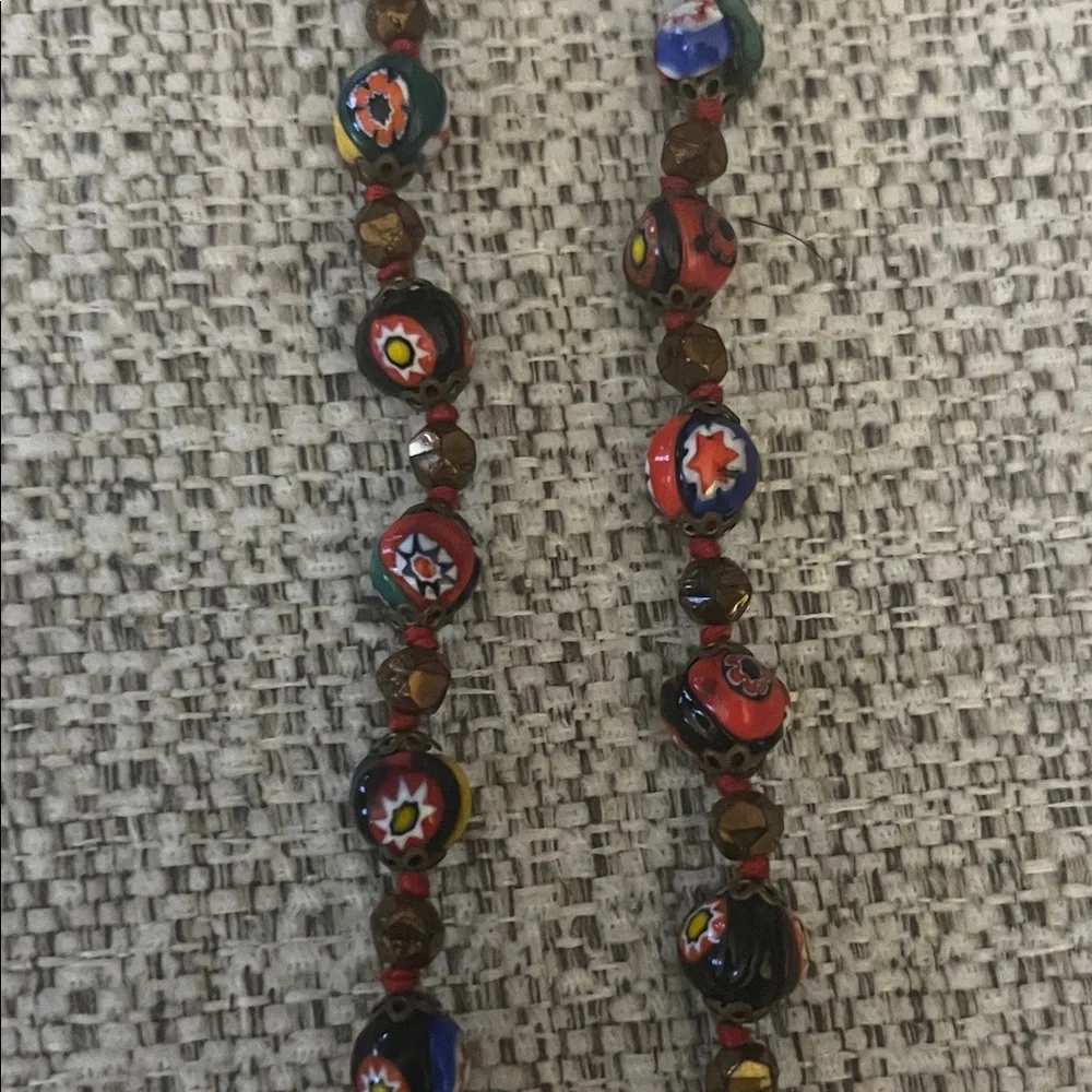 Vintage Italian Murano Millefiori Art Glass Beaded Necklace‎ - Picture 10 of 11